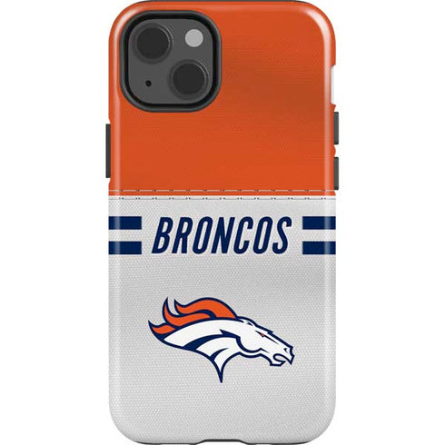 NFL Denver Broncos White Striped iPhone 15 Impact Case
